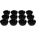 Impact Tabletop Ash Tray - Round - Heat Resistant, Lightweight - 1.8" Height x 4.8" Width - Plastic - Black - 12 / Box