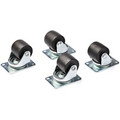 StarTech.com Wheel/Caster Set - 2" Diameter - 552.50 lb Load Capacity - Plastic, Rubber, Steel - Black, Silver - 4 / Set