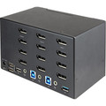 StarTech.com KVM Switch - 2 Computer(s) - 1 Local User(s) - 3840 x 2160 - 8 x USB - 12 x DisplayPort - Desktop - TAA Compliant