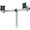 DURABLE Desk Mount for Monitor, Curved Screen Display - Silver - Height Adjustable - 2 Display(s) Supported - 38" Screen Support - 17.64 lb Load Capacity - Aluminum, Plastic - 1 Each