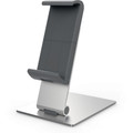 DURABLE Table Tablet Holder XL - Portrait, Landscape - 9.5" Height x 6.1" Width x 7.2" Depth - Rubber, Aluminum, ABS, Steel - Silver - 1 Each