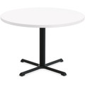 Special-T StarX-2 Dining Table - White Round Top - Black, Powder Coated Base - 42" Table Top Diameter - 29" Height - Assembly Required - Thermofused Laminate (TFL) Top Material - 1 Each