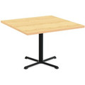 Special-T StarX-2 Dining Table - Crema Maple Square Top - Black, Powder Coated Base - 36" Table Top Length x 36" Table Top Width - 29" Height - Assembly Required - Thermofused Laminate (TFL) Top Material - 1 Each