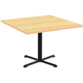 Special-T StarX-2 Dining Table - Crema Maple Square Top - Black, Powder Coated Base - 36" Table Top Length x 36" Table Top Width - 29" Height - Assembly Required - Thermofused Laminate (TFL) Top Material - 1 Each