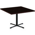 Special-T StarX-2 Dining Table - Espresso Square Top - Black, Powder Coated Base - 36" Table Top Length x 36" Table Top Width - 29" Height - Assembly Required - Thermofused Laminate (TFL) Top Material - 1 Each