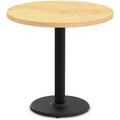 Special-T Cantina-2 Dining Table - Crema Maple Round Top - Black Wrinkle, Powder Coated Base - 36" Table Top Diameter - 29" Height - Assembly Required - Thermofused Laminate (TFL) Top Material - 1 Each