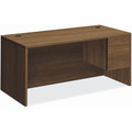 HON H10583R Pedestal Desk - 29.5" Height x 66" Width x 30" Depth - 2 x Box, File Drawer(s)Right Side - Finish: Pinnacle, Laminate - 1 Each
