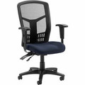 Lorell Executive High-back Mesh Chair - Periwinkle Blue Seat Color - Fabric Seat Material - Gray Back Color - Black Frame Color - Steel, Plastic Frame Material - High Back - 5-star Base - Armrest - 1 Each