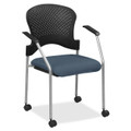 Eurotech breeze FS8270 Stacking Chair - Chesapeake Seat Color - Fabric Seat Material - Chesapeake Back Color - Gray Frame Color - Steel Frame Material - Four-legged Base - Shire Chesapeake - 1 Each