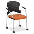 Eurotech Breeze Chair with Casters - Mango Seat Color - Fabric Seat Material - Mango Back Color - Gray Frame Color - Steel Frame Material - Four-legged Base - 1 Each