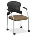 Eurotech Breeze Chair with Casters - Roulette Seat Color - Fabric Seat Material - Roulette Back Color - Gray Frame Color - Steel Frame Material - Four-legged Base - 1 Each