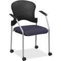 Eurotech Breeze Chair with Casters - Winery Seat Color - Fabric Seat Material - Winery Back Color - Gray Frame Color - Steel Frame Material - Four-legged Base - 1 Each