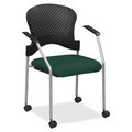 Eurotech breeze FS8270 Stacking Chair - Forest Seat Color - Fabric Seat Material - Forest Back Color - Gray Frame Color - Steel Frame Material - Four-legged Base - Insight Forest - 1 Each