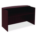 Alera Valencia Series Reception Desk With Transaction Counter, 71" X 35.5" X 29.5" To 42.5", Mahogany