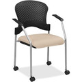 Eurotech breeze FS8270 Stacking Chair - Azure Seat Color - Fabric Seat Material - Azure Back Color - Gray Frame Color - Steel Frame Material - Four-legged Base - 1 Each