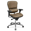 Eurotech ergohuman LE10ERGLO Mid Back Management Chair - Toast Seat Color - Tangent Fabric Seat Material - Toast Back Color - Tangent Fabric Back Material - 5-star Base - 1 Each