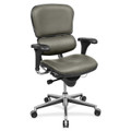Eurotech ergohuman LE10ERGLO Mid Back Management Chair - Stone Seat Color - Basis Fabric Seat Material - Stone Back Color - Basis Fabric Back Material - 5-star Base - 1 Each