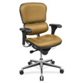 Eurotech ergohuman LE10ERGLO Mid Back Management Chair - Nugget Seat Color - Canyon Vinyl Seat Material - Nugget Back Color - Canyon Vinyl Back Material - 5-star Base - Canyon Nugget - 1 Each
