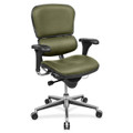 Eurotech ergohuman LE10ERGLO Mid Back Management Chair - Leaf Seat Color - Expo Fabric Seat Material - Leaf Back Color - Expo Fabric Back Material - 5-star Base - Expo Leaf - 1 Each