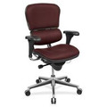 Eurotech ergohuman LE10ERGLO Mid Back Management Chair - Burgundy Seat Color - Perfection Fabric Seat Material - Burgundy Back Color - Perfection Fabric Back Material - 5-star Base - Perfection Burgundy - 1 Each