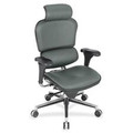 Eurotech ergohuman LE9ERG High Back Executive Chair - Fog Seat Color - Expo Fabric Seat Material - Fog Back Color - Expo Fabric Back Material - 5-star Base - 1 Each