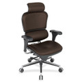 Eurotech Ergohuman Leather Executive Chair - Fudge Seat Color - Forte Fabric Seat Material - Fudge Back Color - Forte Fabric Back Material - 5-star Base - 1 Each