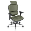 Eurotech ergohuman LE9ERG High Back Executive Chair - Sage Seat Color - Shire Fabric Seat Material - Sage Back Color - Shire Fabric Back Material - 5-star Base - 1 Each
