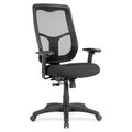 Eurotech Apollo High Back Synchro Task Chair - Charcoal Seat Color - Fabric Seat Material - 5-star Base - 1 Each