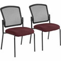 Eurotech Dakota 2 7014 Guest Chair - Garnet Seat Color - Fabric Seat Material - Steel Frame Material - Four-legged Base - 2 / Carton