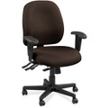 Eurotech 4x4 49802A Task Chair - Fudge Seat Color - Leather Seat Material - Fudge Back Color - Leather Back Material - 5-star Base - Forte Fudge - 1 Each
