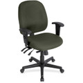 Eurotech 4x4 498SL Task Chair - Olive Green Seat Color - Fabric Seat Material - Olive Green Back Color - Fabric Back Material - 5-star Base - Perfection Olive Green - 1 Each