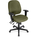Eurotech 4x4 498SL Task Chair - Leaf Seat Color - Fabric Seat Material - Leaf Back Color - Fabric Back Material - 5-star Base - Expo Leaf - 1 Each