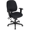 Eurotech 4x4 Task Chair - Ebony Seat Color - Fabric Seat Material - Ebony Back Color - Fabric Back Material - 5-star Base - Insight Ebony - 1 Each
