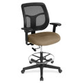 Eurotech Apollo DFT9800 Drafting Stool - Khaki Seat Color - Fabric Seat Material - 5-star Base - 1 Each