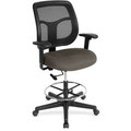 Eurotech Apollo DFT9800 Drafting Stool - Carbon Seat Color - Fabric Seat Material - 5-star Base - 1 Each