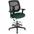Eurotech Apollo DFT9800 Drafting Stool - Forest Seat Color - Fabric Seat Material - 5-star Base - Insight Forest - 1 Each