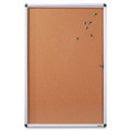 Lorell Enclosed Cork Bulletin Boards - 48" Board Height x 36" Board Width - Natural Cork Surface - Durable, Resilient, Self-healing - Aluminum Aluminum Frame - 1 Each