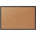 Quartet Classic Series Bulletin Board - 48" Board Height x 72" Board Width - Brown Natural Cork Surface - Self-healing, Durable, Sturdy - Black Aluminum Frame - 1 Each