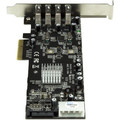 StarTech.com 4 Port PCIe USB Card - PCI Express x4 - Plug-in Card - 4 USB Port(s) - 1 SATA Port(s) - UASP Support - PC, Linux