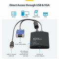 StarTech.com USB Crash Cart Adpater - 1 Computer(s) - 1 Local User(s) - WUXGA - 1920 x 1200 Maximum Video Resolution - 2 x USB - 1 x VGA - Portable - For PC, Linux, Mac - TAA Compliant