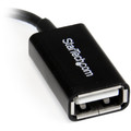 StarTech.com 5in Right Angle Micro USB to USB OTG Host Adapter M/F - 1 x 4-pin USB 2.0 Type A - Female - 1 x 5-pin Micro USB 2.0 Type B - Male - Nickel Connector - Black - 1 Each