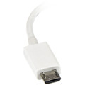 StarTech.com 5in White Micro USB to USB OTG Host Adapter M/F - 1 x 4-pin USB 2.0 Type A - Female - 1 x 5-pin Micro USB 2.0 Type B - Male - Nickel Connector - White - 1 Each