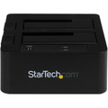 StarTech.com Drive Dock SATA/600 - USB 3.0 Type B, eSATA Host Interface - UASP Support External - Black - Hot Swappable Bays - 2 x HDD Supported - 2 x SSD Supported - 2 x Total Bay - 2 x 2.5"/3.5" Bay - Plastic