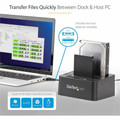 StarTech.com SATA HDD Duplicator Dock - Standalone - 1 x Source Drive(s) Supported - 1 x Destination Drive(s) Supported - Serial ATA/600 Drive Interface - USB 3.2 (Gen 1) Type B, eSATA