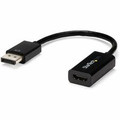 StarTech.com DisplayPort to HDMI Active Adapter - 1 x 20-pin DisplayPort 1.2 Digital Audio/Video - Male - 1 x 19-pin HDMI 1.4 Digital Audio/Video - Female - Black - 1 Each