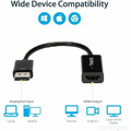 StarTech.com DisplayPort to HDMI Active Adapter - 1 x 20-pin DisplayPort 1.2 Digital Audio/Video - Male - 1 x 19-pin HDMI 1.4 Digital Audio/Video - Female - Black - 1 Each