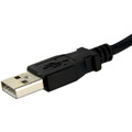 StarTech.com 2 ft Panel Mount USB Cable A to A - F/M - 2 ft USB Data Transfer Cable for PC - First End: 1 x USB Type A - Male - Second End: 1 x USB Type A - Female - Shielding - Nickel Plated Connector - 24/28 AWG - Black - 1 Each