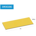MasterVision 2" Magnetic Dry Erase Strips - 2" Length x 0.88" Width - Yellow - For Board, Steel - 25 / Bag