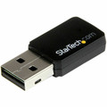 StarTech.com IEEE 802.11ac Wi-Fi Adapter for Desktop Computer, Notebook - USB 2.0 - 433 Mbit/s - 2.48 GHz ISM - 5.83 GHz UNII - External