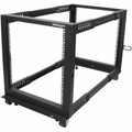 StarTech.com Rack Cabinet - For Server, LAN Switch, A/V Equipment, Patch Panel, KVM Switch - 12U Rack Height x 19" Rack Width x 40" Rack Depth - Floor Standing Open Frame - Black - Steel, Cold Rolled Steel - 1.20 lb Static/Stationary Weight Capacity